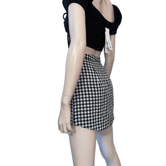 TOPSHOP Skirt Gingham Check Full Button Front Lightweight Full Button Front NWOT - Picture 6 of 14